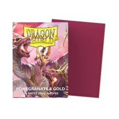 Dragon Shield - Pomegranate & Gold - Dual Matte Sleeves - Standard Size (100 ct.)